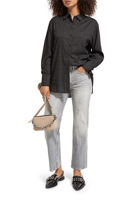 ALL OVER PRINTED RELAXED FIT SHIRT POLKA EVENING BLACK 3