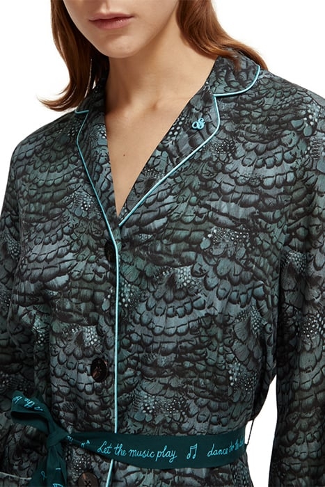 PYJAMA LOOSE FIT BLAZER FEATHER BOTTLE GREEN 6