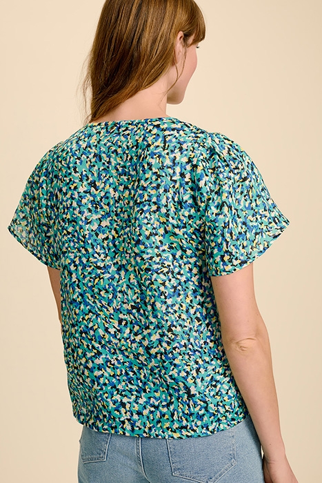 CAMET - MINT TOP WITH ARTY LEO PRINT 2