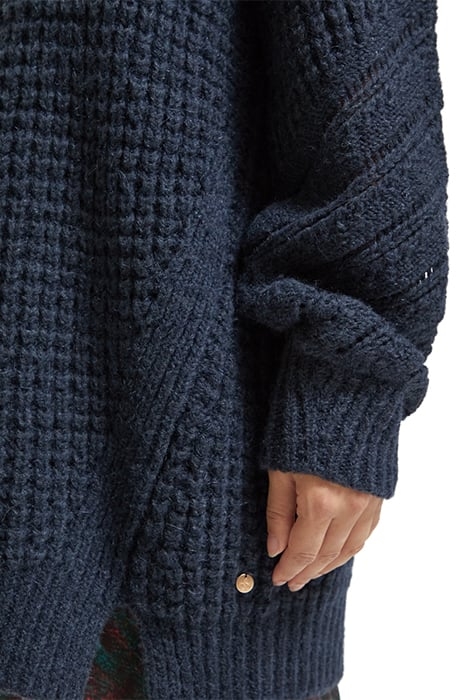 V-NECK OVERSIZED TEXTURED PULLOVER NIGHT 7