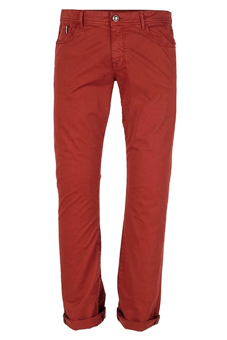TIGHT FIT COTTON PANTS IN ORANGE ORANGE 4