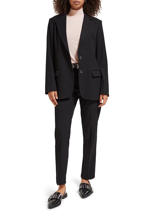 GABARDINE BOYFRIEND SINGLE BREASTED BLAZER EVENING BLACK 3