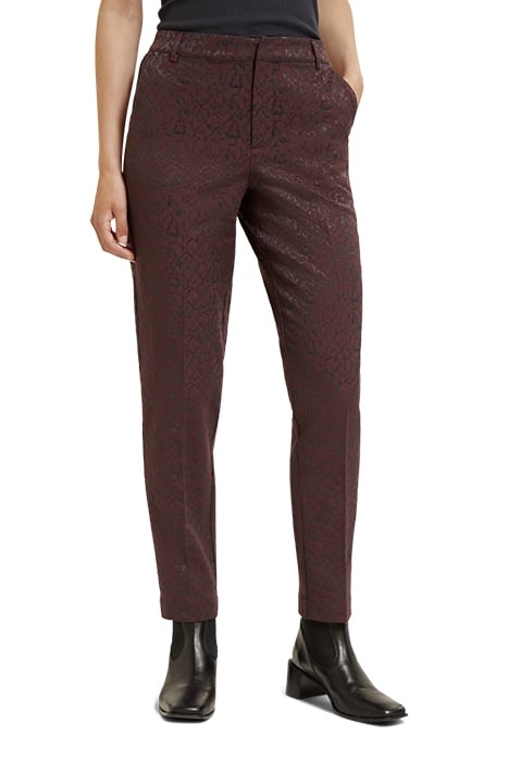 LOWRY - MID RISE LEOPARD JACQUARD PANT LEOPARD JACQUARD BORD 1