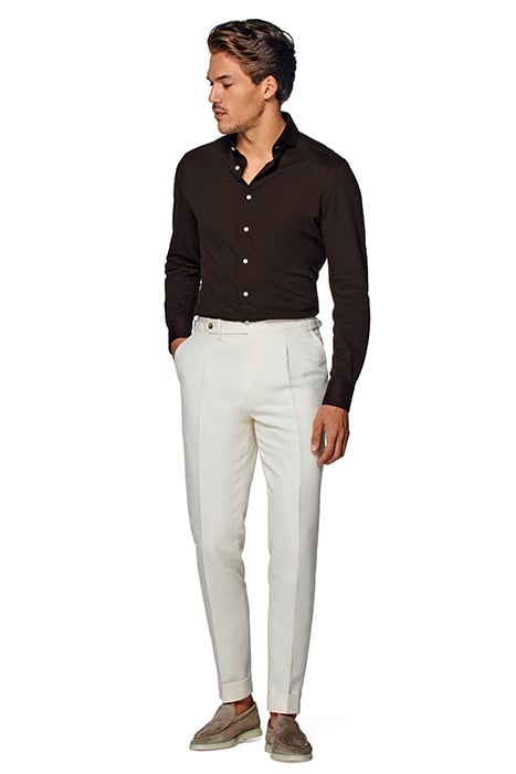 DARK BROWN EXTRA SLIM FIT SHIRT 3