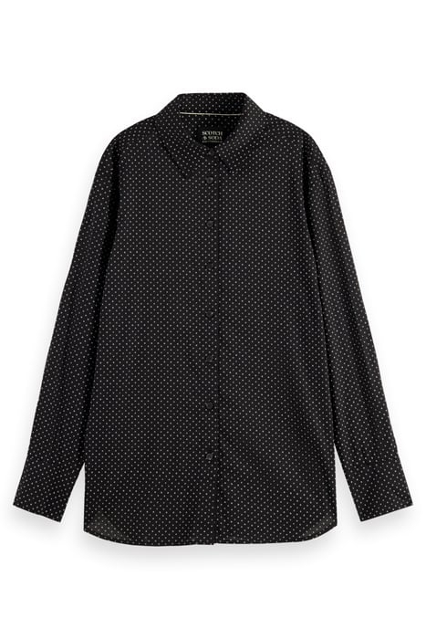 ALL OVER PRINTED RELAXED FIT SHIRT POLKA EVENING BLACK 4