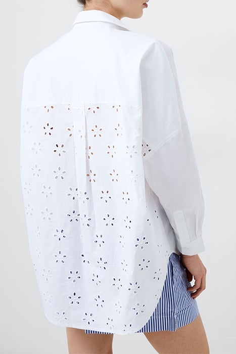 BRODERIE MIX L/S POPOVER WHITE 2