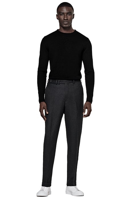 DARK GREY WIDE LEG TAPERED BLAKE TROUSERS 3