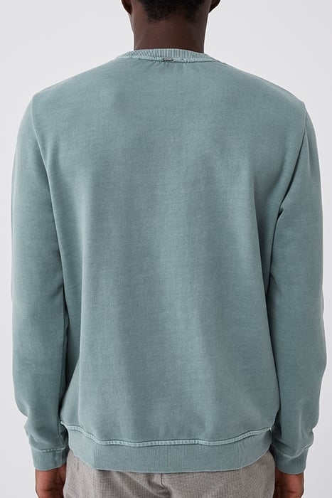 AQUA SWEATSHIRT WITH EMBROIDERED CHEST 2