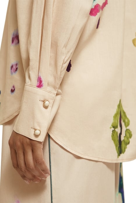 TIE-DYE PRINTED RELAXED FIT SHIRT GALAXY DYE SOFT ICE 6