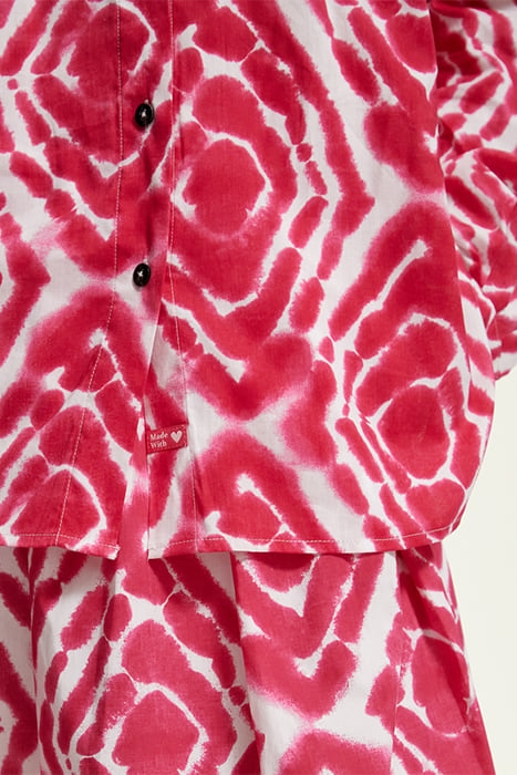 OVERSIZED SHIRT WITH PRINT DISCO TIE DYE POP PINK 6