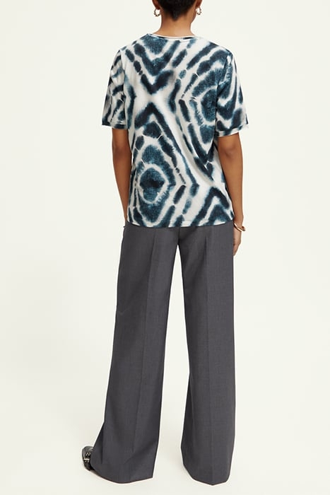 BATIK PRINT RELAXED FIT T-SHIRT DISCO TIE DYE BOTTLE GREEN 3