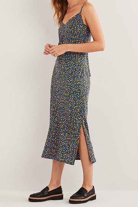 ELENA MIDI SLIP DRESS FRENCH NAVY, FLORAL TERRACE 3