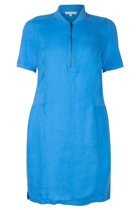 LINNEN JURK MET RITS FRENCH BLUE 1