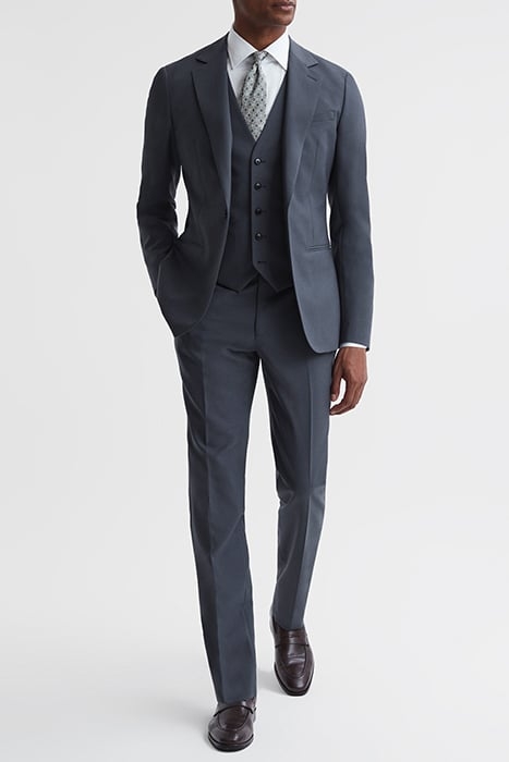 FINE-WOOL WAISTCOAT BLUE 3