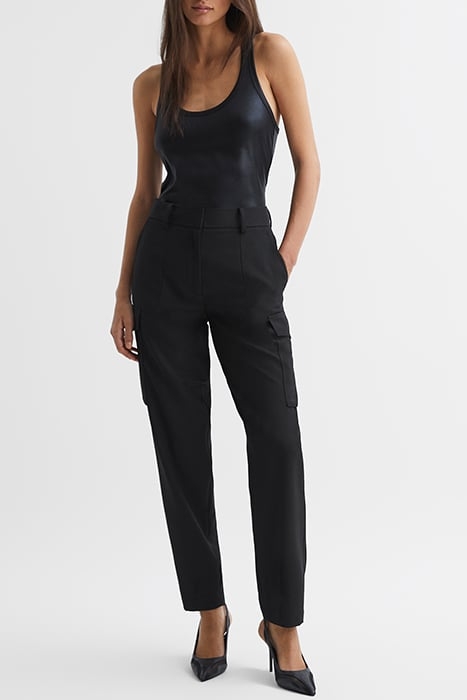 VIOLET COMBAT CARGO PANTS — BLACK 2
