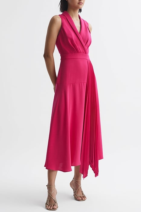 CLAIRE-BELTED DRESS PINK 1