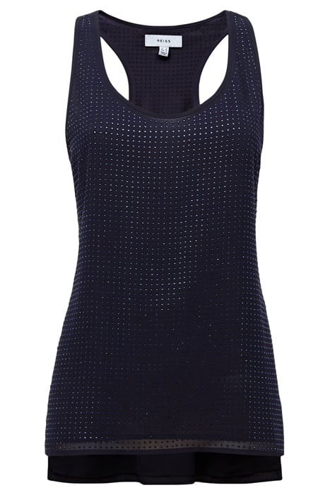 BROOKLYN-EMBELLISHED TANK TOP CAMI NAVY 3
