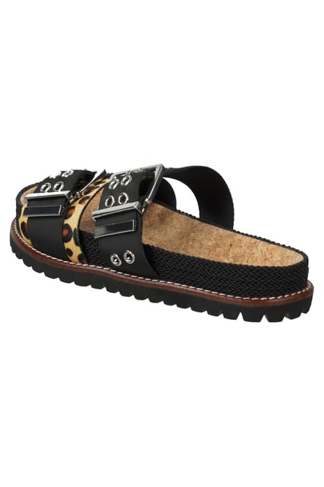 YOSI SANDAL BLACK/PONY LEO PRINT 8