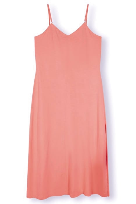 STRAPPY DRESS FLUOR CORAL 4