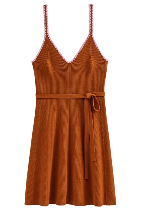 CROCHET-TRIM KNITTED DRESS PUMPKIN 4