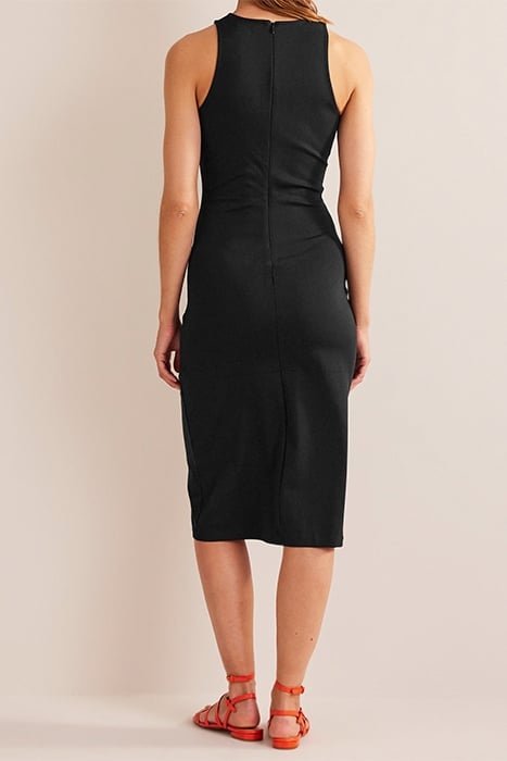 RACER JERSEY MIDI DRESS BLACK 2