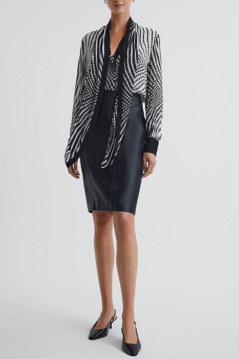 GABBI-CHECK BLOUSE BLACK/WHITE 1