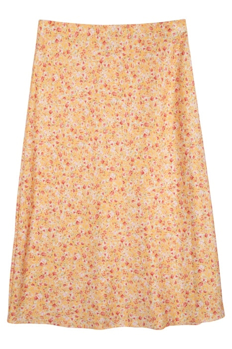 BIANCA SATIN SLIP MIDI SKIRT AMBER DITSY 1