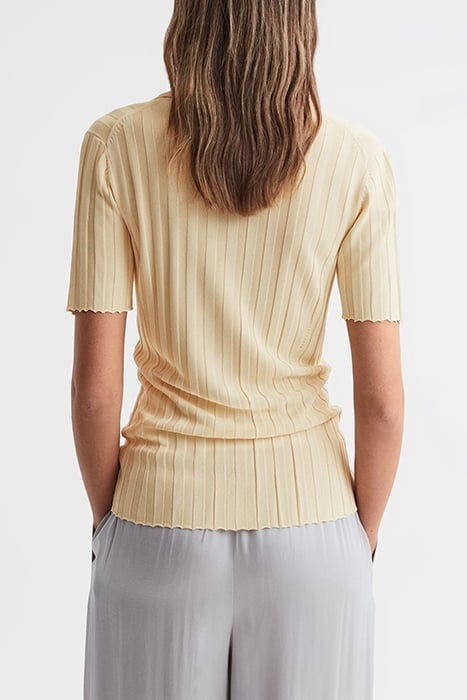 STELLA-FITTED CARDIGAN LEMON 2