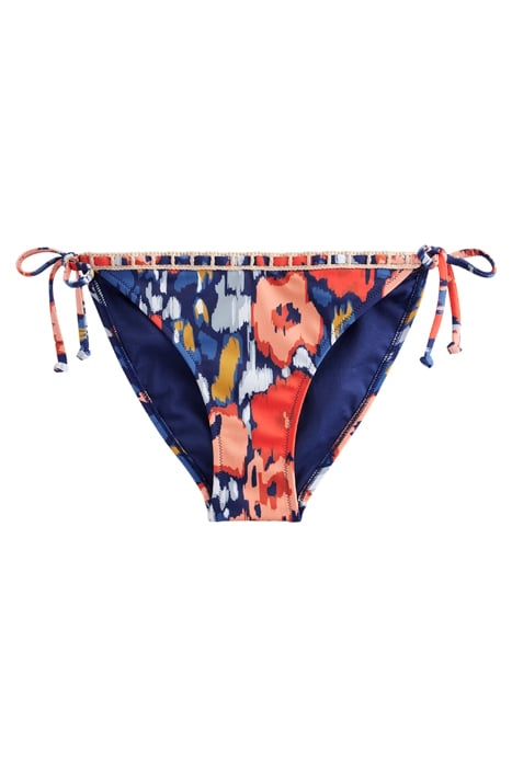 CROCHET TRIM BIKINI BOTTOMS NAVY, ABSTRACT POPPY 3