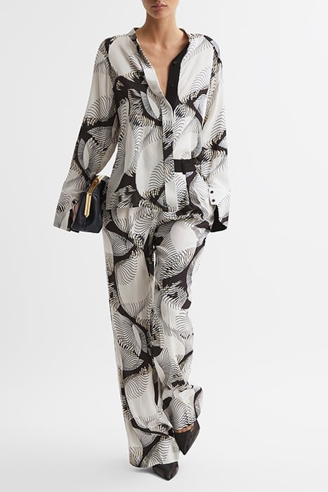 BECCI-TAPER PAJAMAS BLACK/WHITE 2