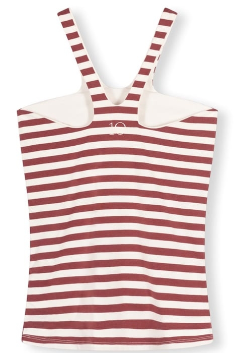 SPORTY WRAPPER STRIPES WARM WHITE/BURGUNDY 6