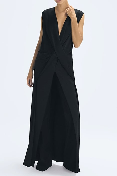 JUDY-DRAPE MAXI DRESS BLACK 1