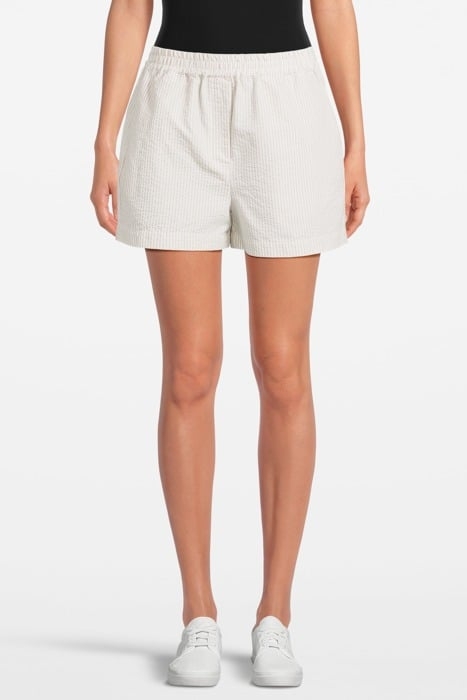 BAY SHORTS SAND-WHITE STRIPE 1