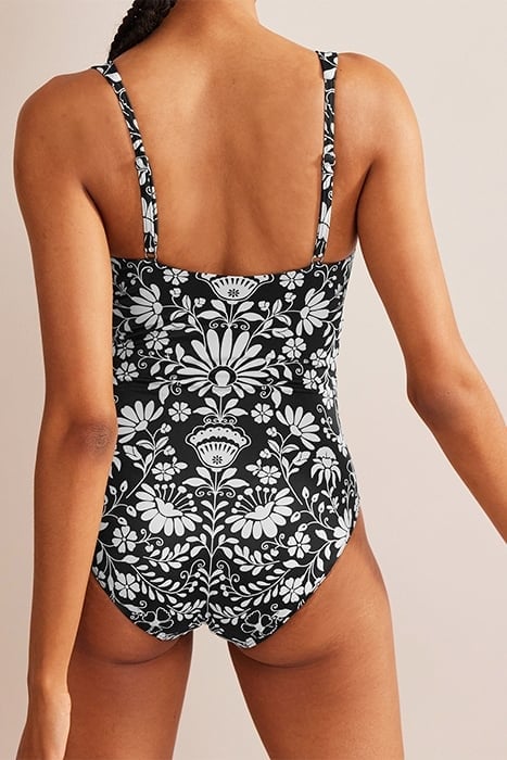 TWIST CLASSIC SWIMSUIT NERO, GARDENIA SPRIG 2