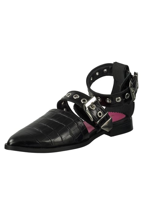 PHIONA LEATHER MULE BLK CROCO OPTICS 7