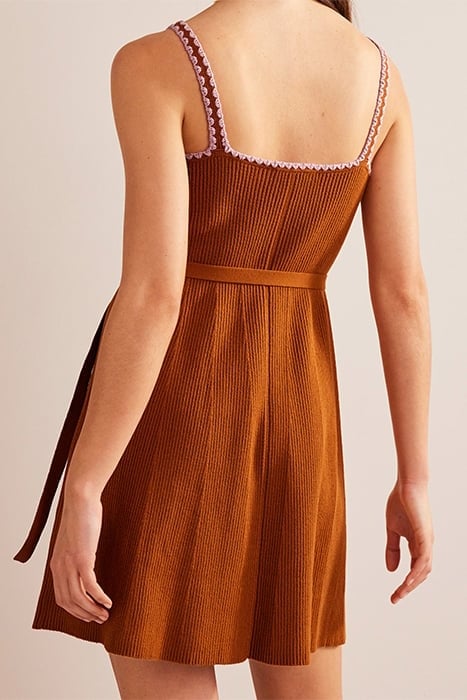 CROCHET-TRIM KNITTED DRESS PUMPKIN 2