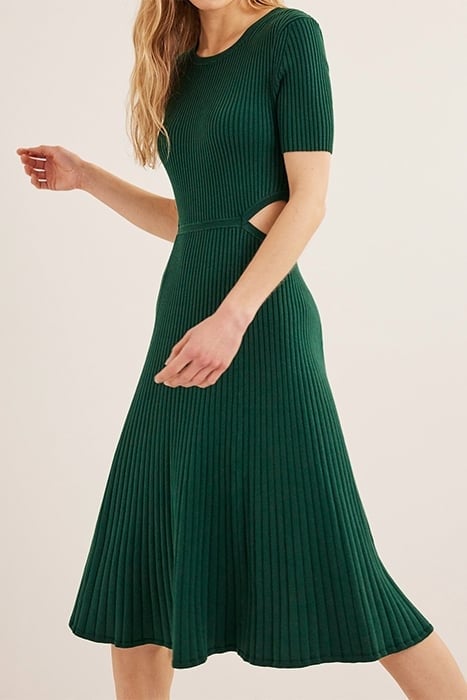 CUT OUT KNITTED MIDI DRESS EMERALD NIGHT 5