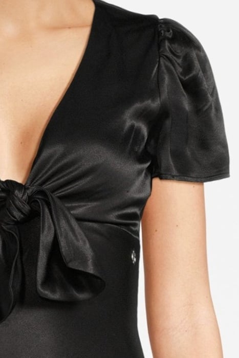 SS LINDA BOWED SATIN JET BLACK 5