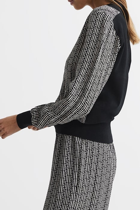 OLIVIA-PRINT CARDIGAN BLACK 7