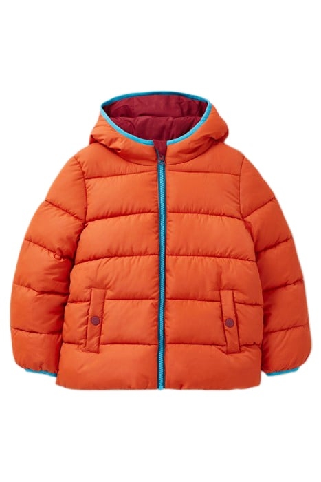 QUILTED PUFFER JACKET MID ORANGE 1