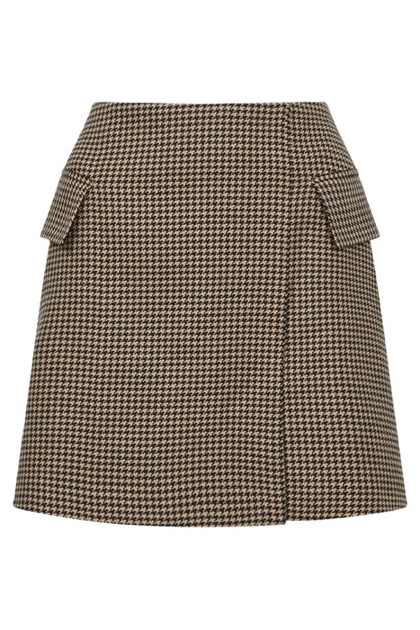 ELLA-CHECK MINI SKIRT BLACK/CAMEL 3
