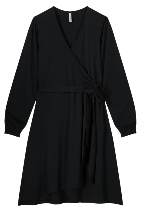 WRAP DRESS CREPE JERSEY BLACK 3