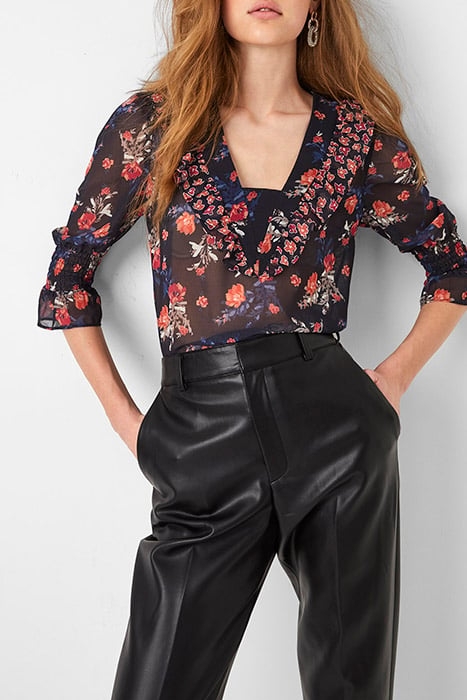 ELLA ROSE RECYCLD LACE MX SHRT UTILITY BLUE MULTI 1