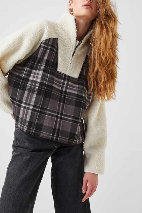 SABRINE JERSEY SWEATSHIRT BLACK/ WINTER WHITE 3