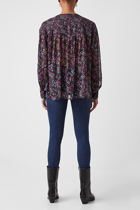 ALAANA CRINKLE TOP BLACK MULTI 3