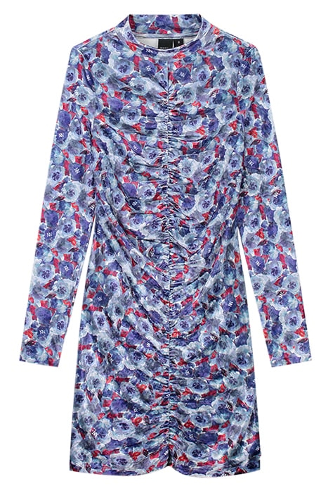 VELVET FLOWER DRESS VIOLET 2