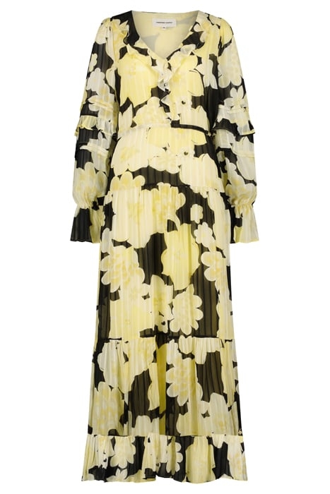 BRIGITTE DRESS BLACK/LEMON SORBET 3