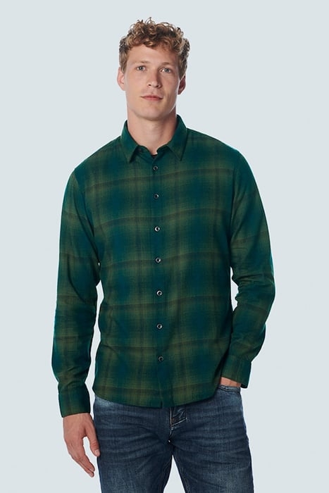 SHIRT CHECK DARK GREEN 1