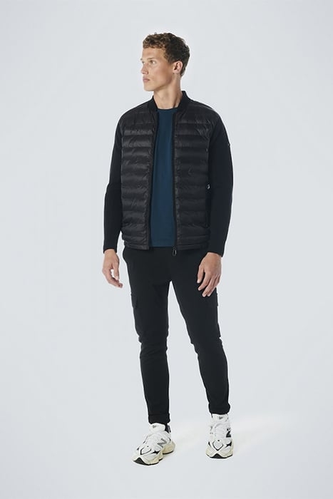 CARDIGAN KNITTED BODY WOVEN PADDED BLACK 3