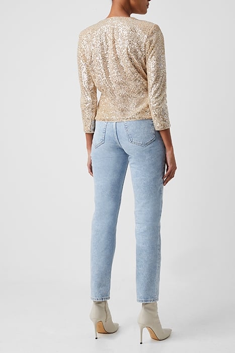 PF ESHKA SEQUIN WRAP TOP SILVER/CEMENT 2